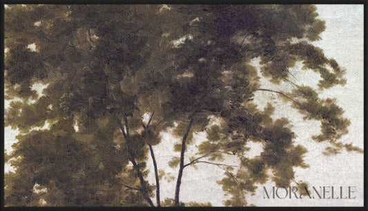 George Inness The Lackawanna Valley painting details showing green foliage.