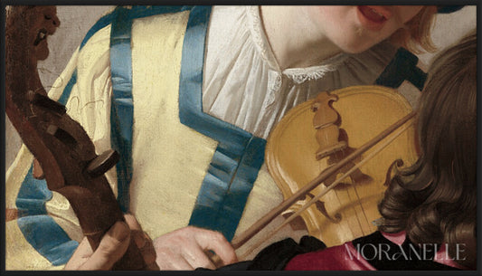 Gerard van Honthorst, The Concert. Close-up showing instrument details in a lively scene.