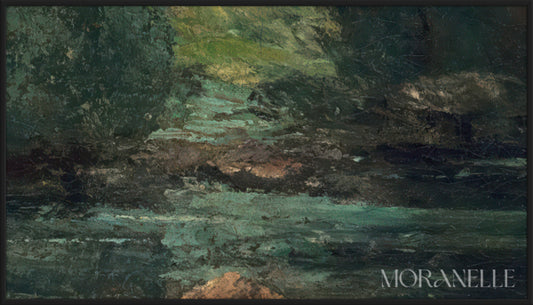Gustave Courbet, Un Ruisseau dans la Forêt – painting details, digital download for Samsung Frame TV.