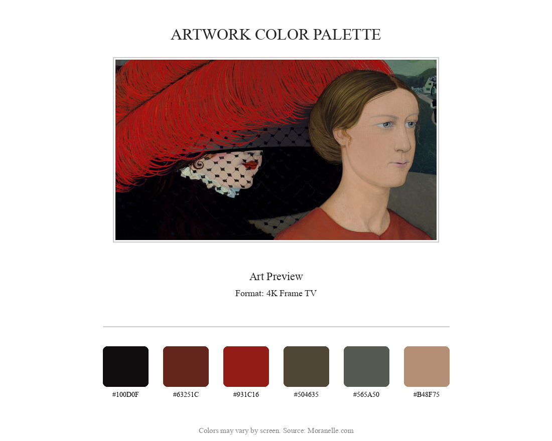 Gustave Van de Woestijne, De Twee Lentes – curated color palette inspired by the original artwork, ideal for home decor coordination.