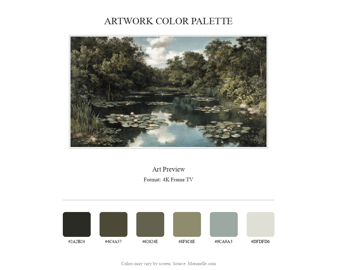 Water Lily Pond in Spring