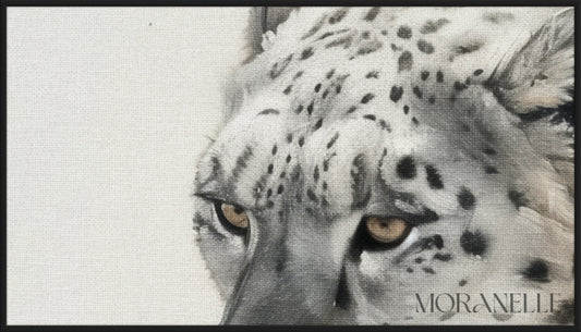 Snow Leopard Painting - Close-up detail of the artwork with visible surface texture, small features, and clean contours.