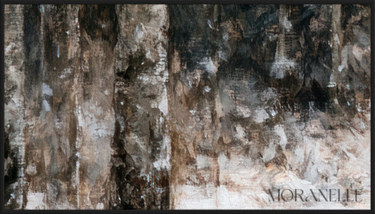 Santa Claus painting - Close-up detail of the artwork with visible surface texture, small features, and clean contours.