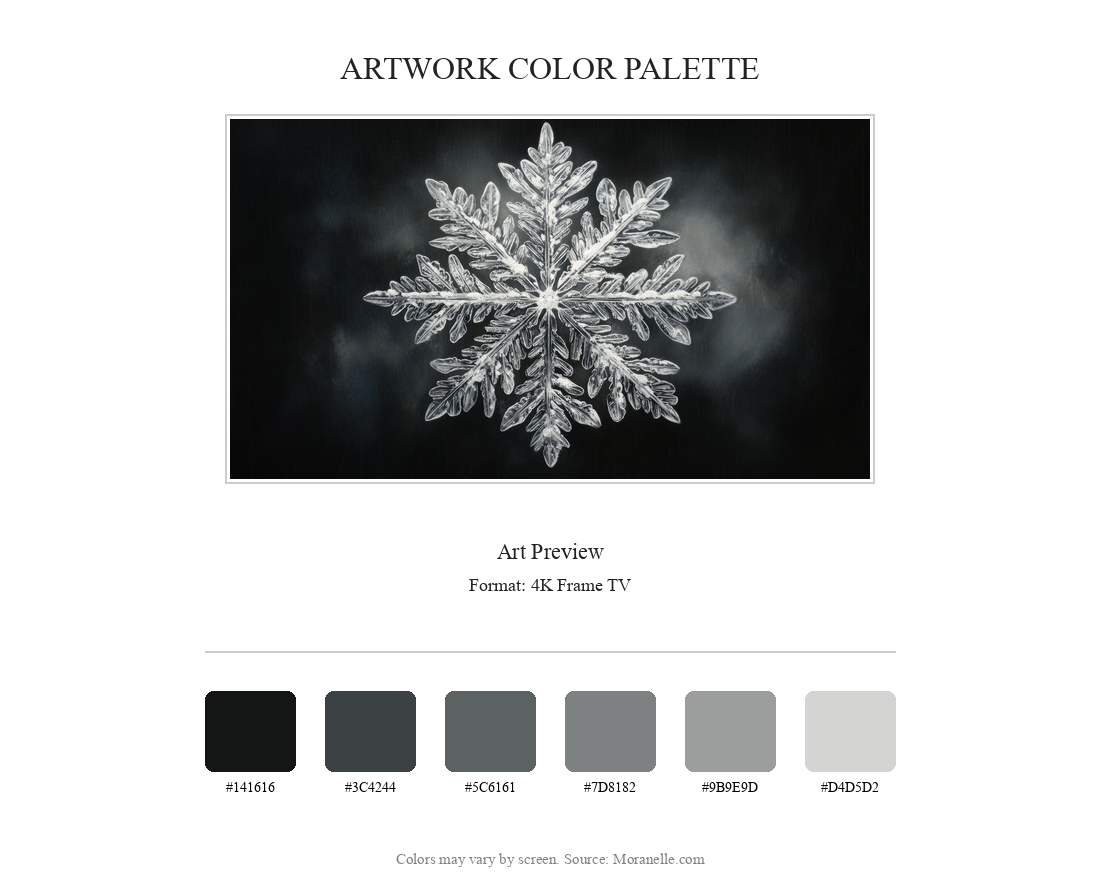 Artwork preview with a palette of white, gray, and black colors.