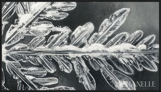 Snowflake Painting - Close-up detail of the artwork with visible surface texture, small features, and clean contours.