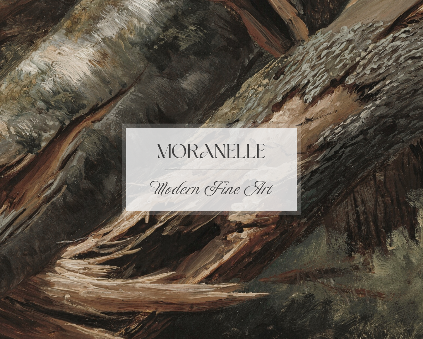 Alexandre Calame, Fallen Tree – close-up view highlighting texture, brushwork, and fine details of the painting.