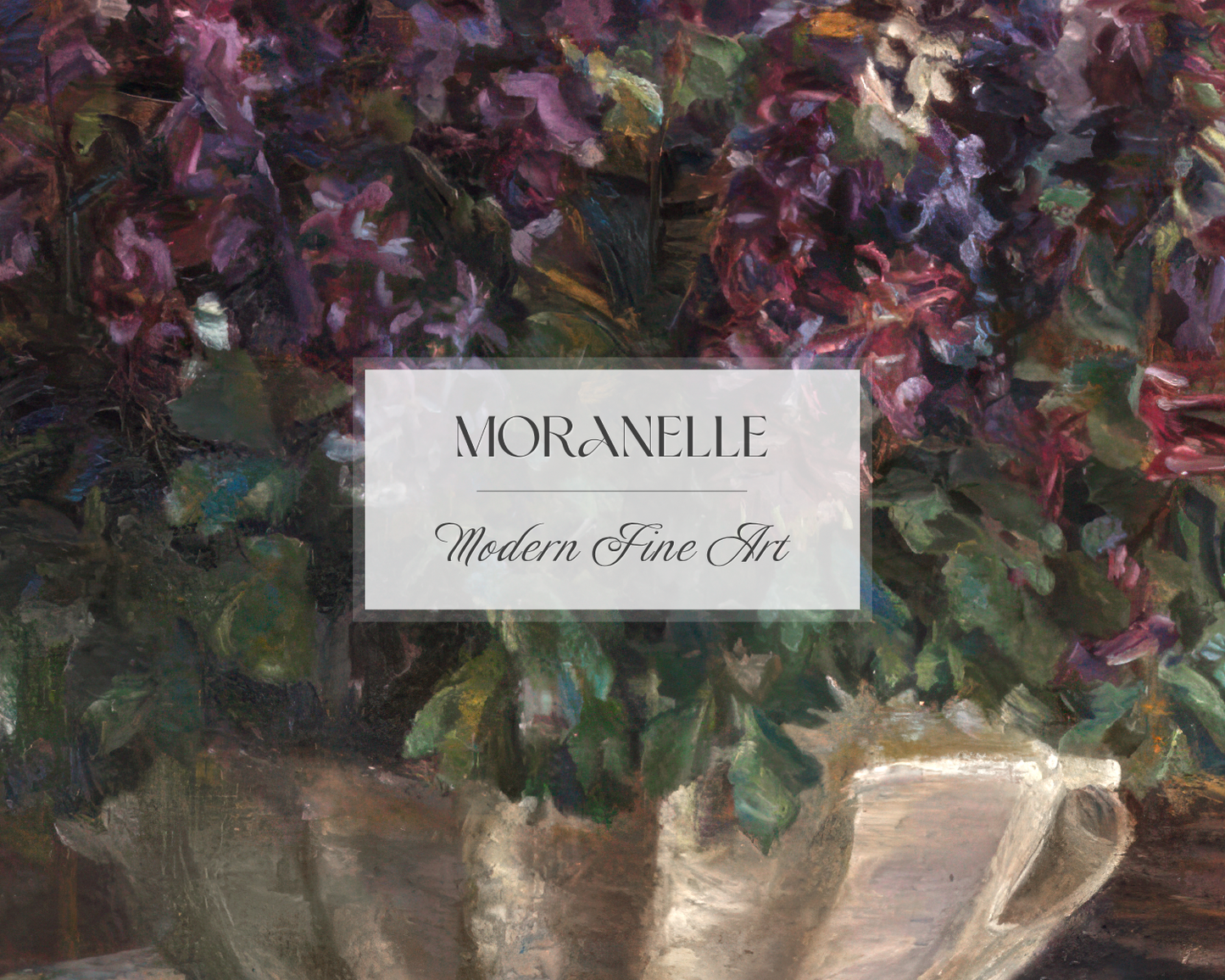 Anna Syberg Corydalis - close-up view highlighting texture, brushwork, and fine details of the painting.