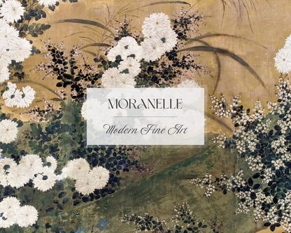 Anonymous, Chrysanthemums and Autumnal Plants – close-up view highlighting texture, brushwork, and fine details of the painting.