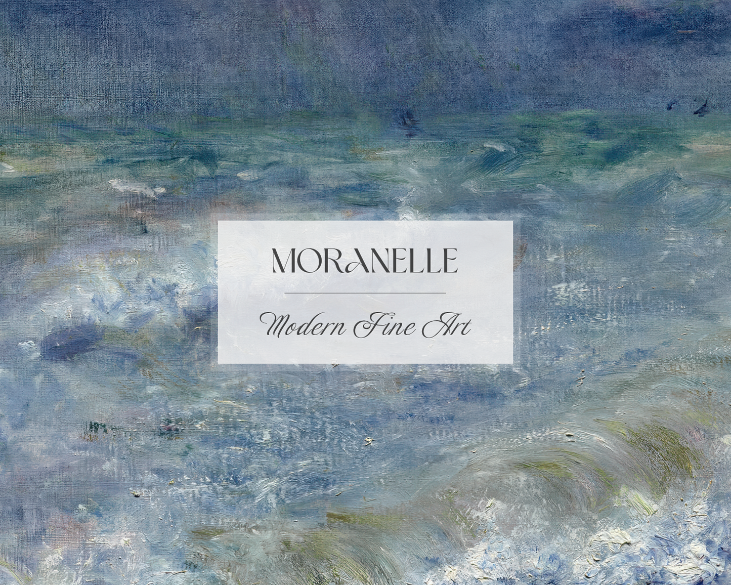 Auguste Renoir, La Vague – close-up view highlighting texture, brushwork, and fine details of the painting.