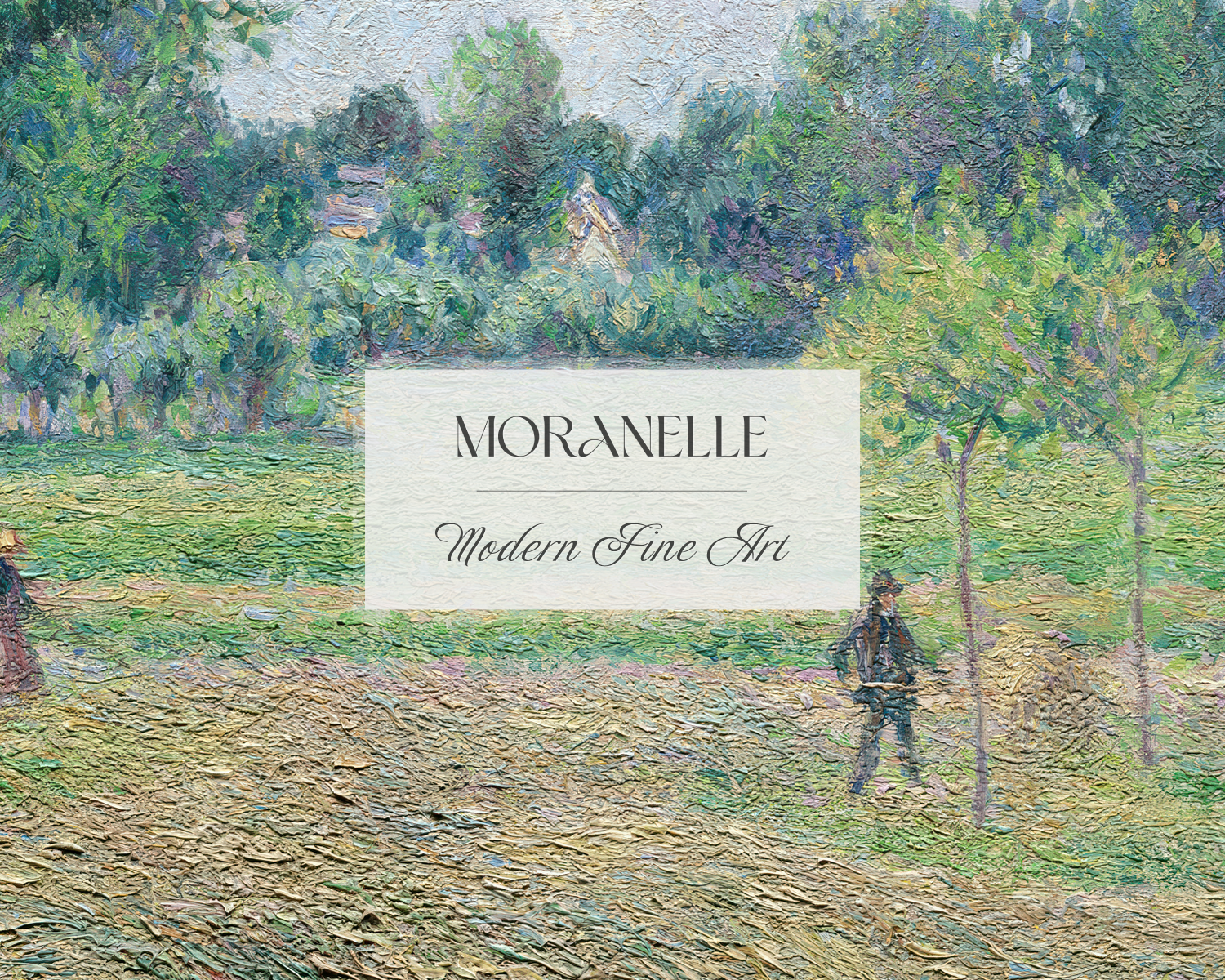 Camille Pissarro, Fenaison à Éragny – close-up view highlighting texture, brushwork, and fine details of the painting.