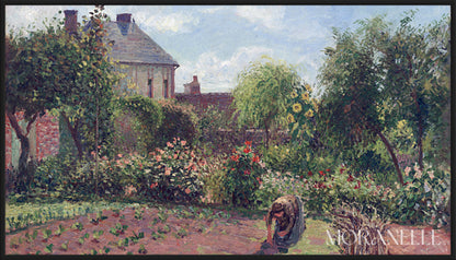 Camille Pissarro, Le jardin d'Eragny – full painting reproduction, digital download for Samsung Frame TV.