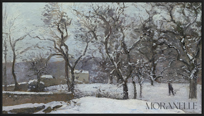 Camille Pissarro Snow at Louveciennes - full painting reproduction, digital download for Samsung Frame TV.