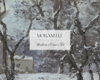 Camille Pissarro Snow at Louveciennes - close-up view highlighting texture, brushwork, and fine details of the painting.