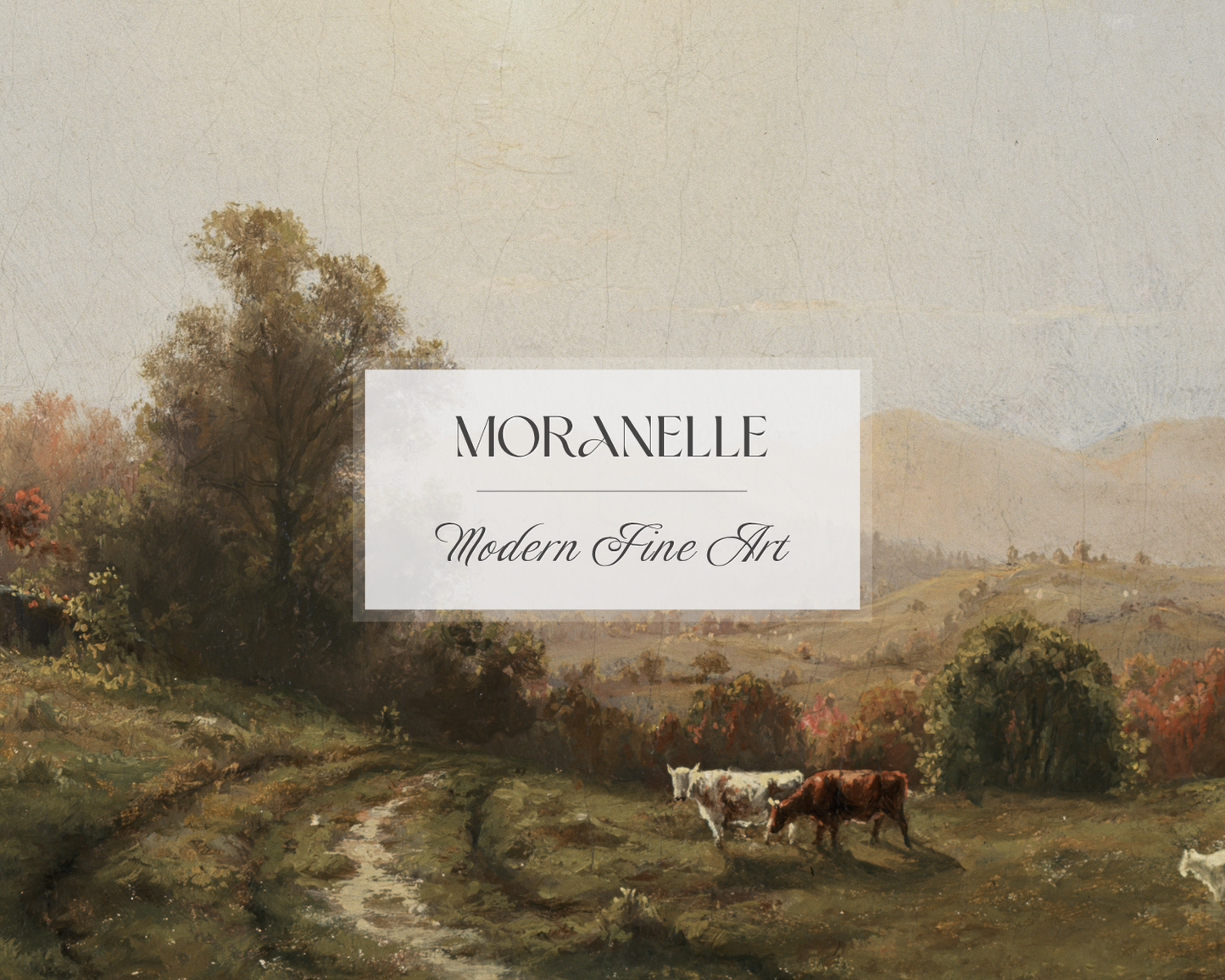 Charles H Moore Landscape - close-up view highlighting texture, brushwork, and fine details of the painting.