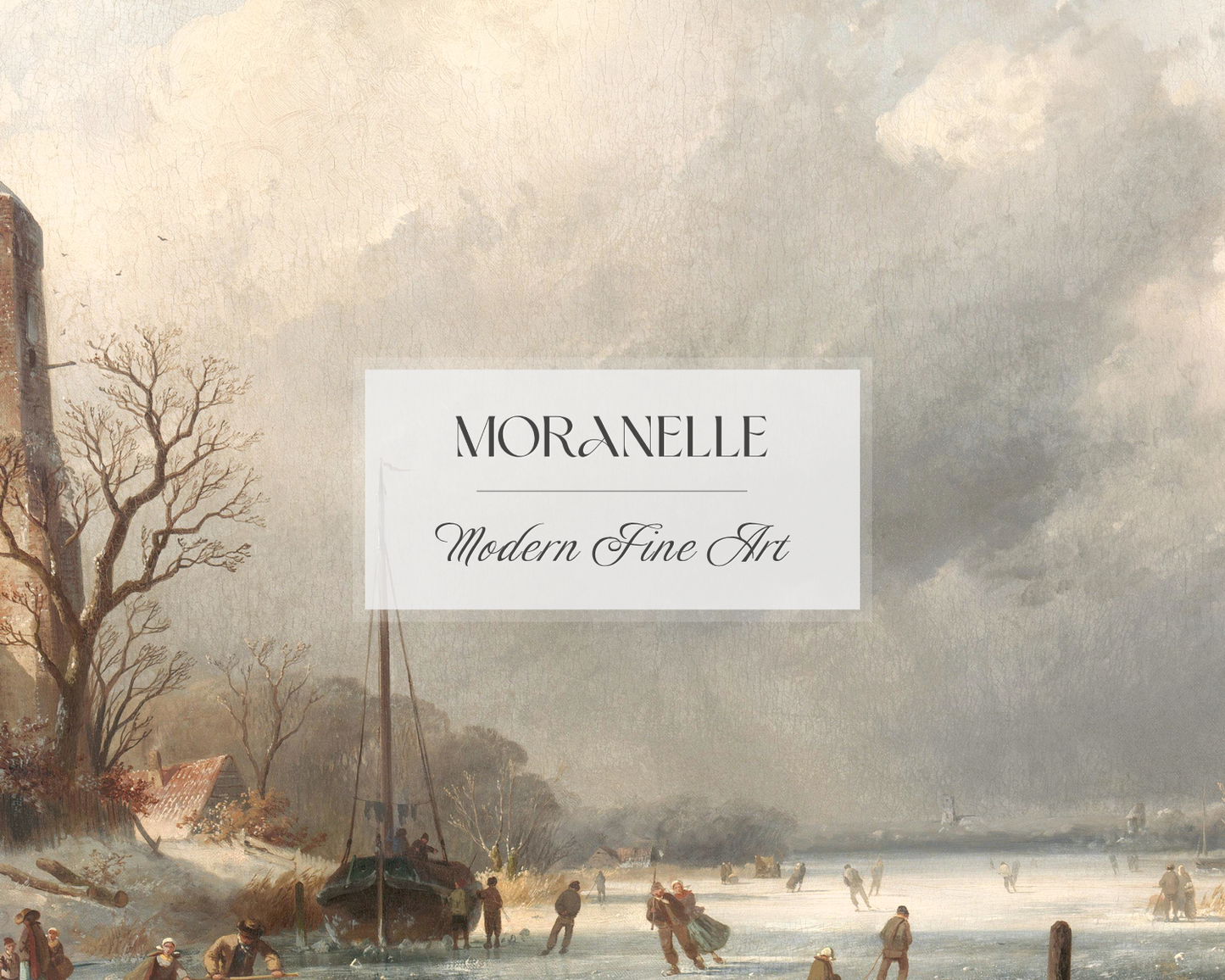 Charles Leickert Wintergezicht - close-up view highlighting texture, brushwork, and fine details of the painting.