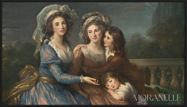 Élisabeth Vigée Le Brun, La marquise de Pezay et la marquise de Rougé avec ses fils Alexis et Adrien – full painting reproduction, digital download for Samsung Frame TV.