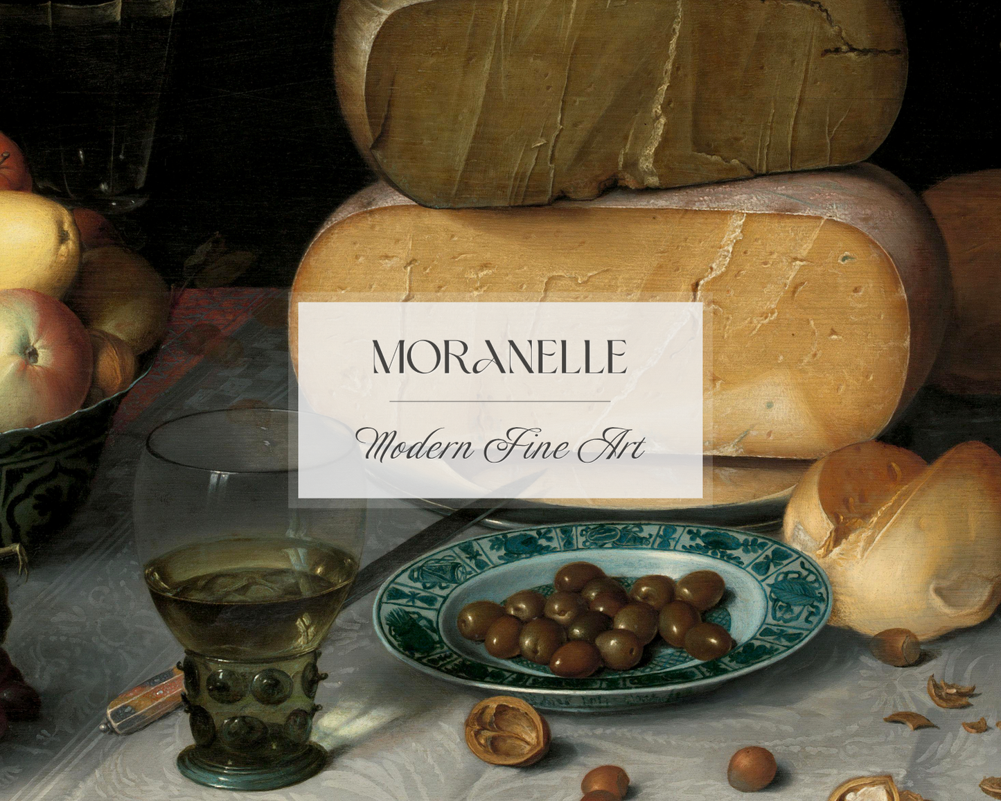 Floris van Dyck, Still Life with Cheese – close-up view highlighting texture, brushwork, and fine details of the painting.