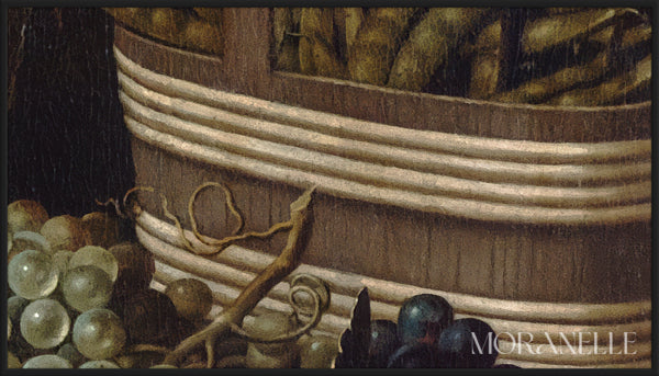 Floris van Schooten, Still life with fruits and vegetables with Christ in Emmaus – painting details, digital download for Samsung Frame TV.