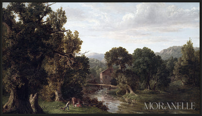 George Inness, The Old Mill - full painting reproduction, digital download for Samsung Frame TV.