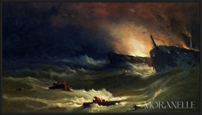 George Inness Tragedy at Sea - full painting reproduction, digital download for Samsung Frame TV.