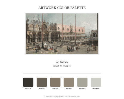 Color palette featuring soft blues, warm browns, and muted pinks.