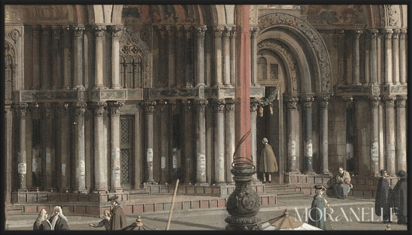 Venetian Square Painting - Close-up detail of the artwork with visible surface texture, small features, and clean contours.