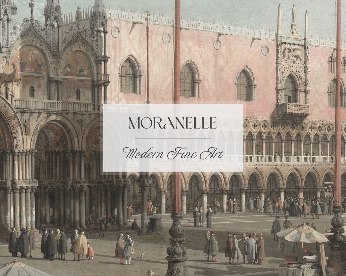 Close-up showing detailed architectural elements and figures in period clothing.