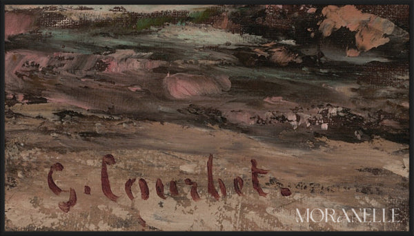 Gustave Courbet, Les Roches Noires à Trouville – painting details, digital download for Samsung Frame TV.