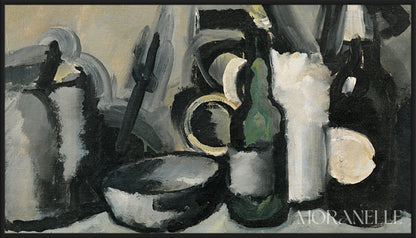 Harald Giersing, Still Life With Bottle – full painting reproduction, digital download for Samsung Frame TV.