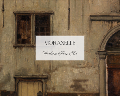 Henri Leys Binnenplaats van Het Huis van Christoffel Plantin - close-up view highlighting texture, brushwork, and fine details of the painting.