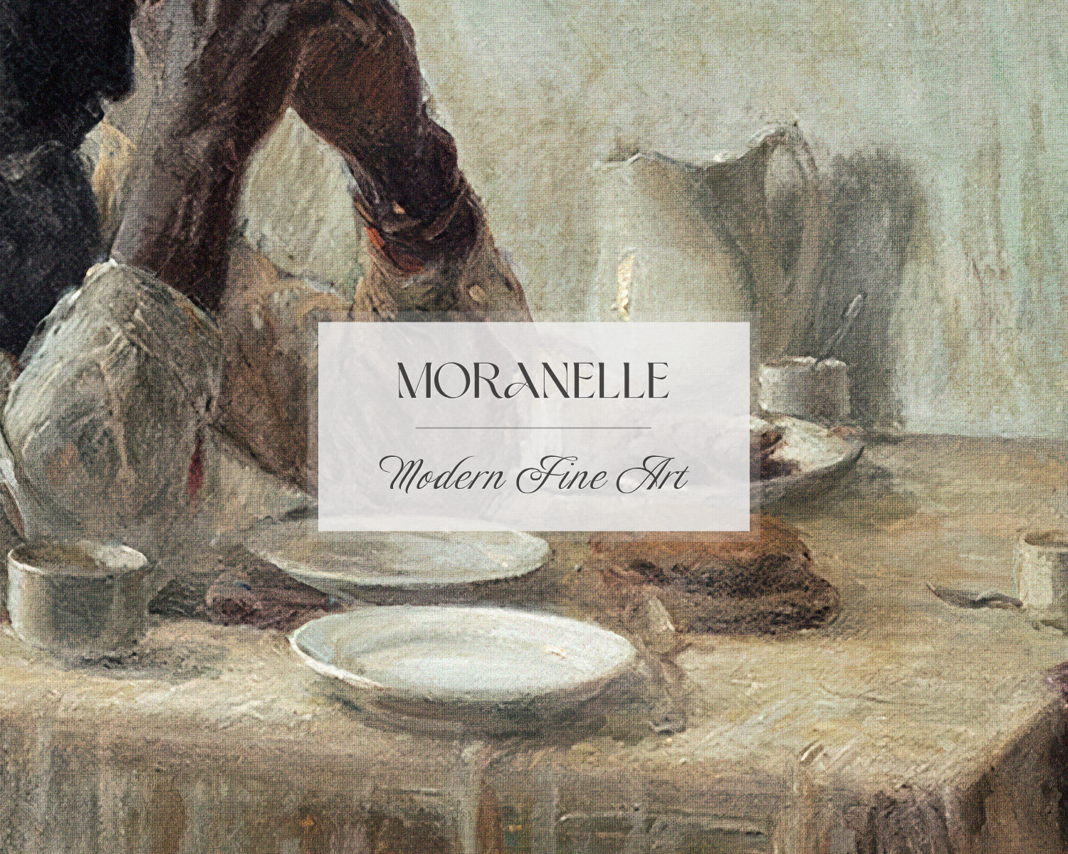 Henry Ossawa Tanner, The Thankful Poor - close-up view highlighting texture, brushwork, and fine details of the painting.