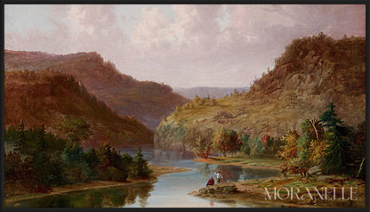 Jacob Cox Landscape with Stream - full painting reproduction, digital download for Samsung Frame TV.