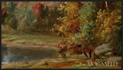 Jacob Cox Landscape with Stream - painting details, digital download for Samsung Frame TV.