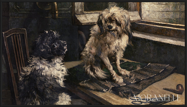 Jan Stobbaerts Dogs - full painting reproduction, digital download for Samsung Frame TV.
