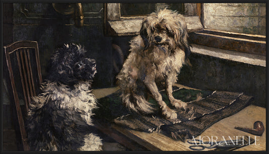 Jan Stobbaerts Dogs - full painting reproduction, digital download for Samsung Frame TV.