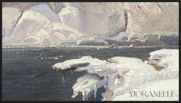 Jasper Francis Cropsey, Niagara Falls in Winter – painting details, digital download for Samsung Frame TV.