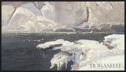 Jasper Francis Cropsey, Niagara Falls in Winter – painting details, digital download for Samsung Frame TV.