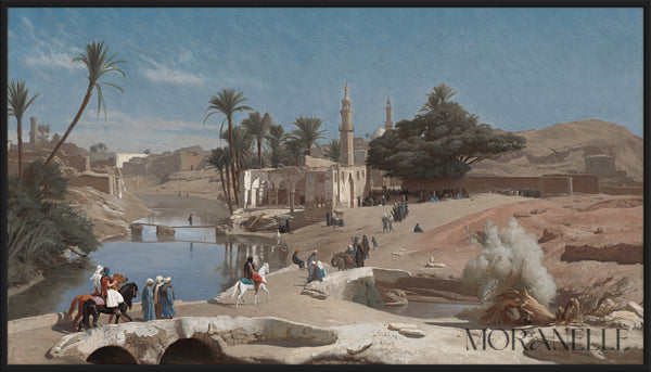 Jean-Léon Gérôme, Vue de Medinet El-Fayoum – full painting reproduction, digital download for Samsung Frame TV.