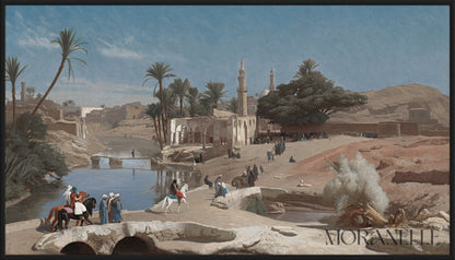 Jean-Léon Gérôme, Vue de Medinet El-Fayoum – full painting reproduction, digital download for Samsung Frame TV.