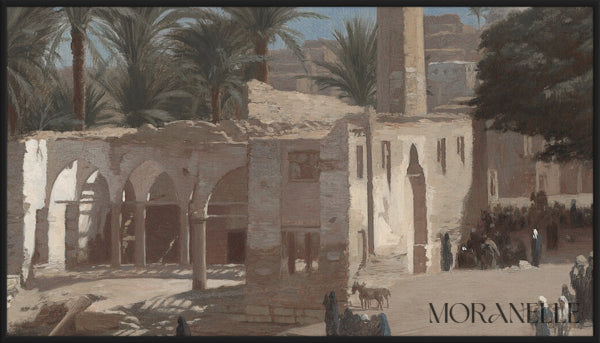 Jean-Léon Gérôme, Vue de Medinet El-Fayoum – painting details, digital download for Samsung Frame TV.