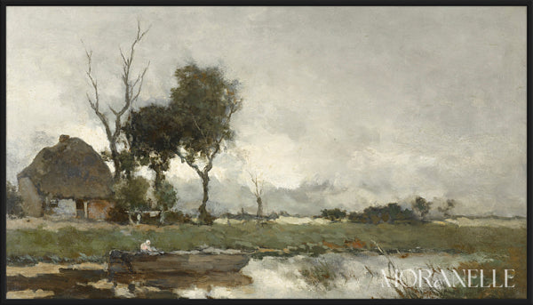 Johan Hendrik Weissenbruch, Herfstlandschap – full painting reproduction, digital download for Samsung Frame TV.