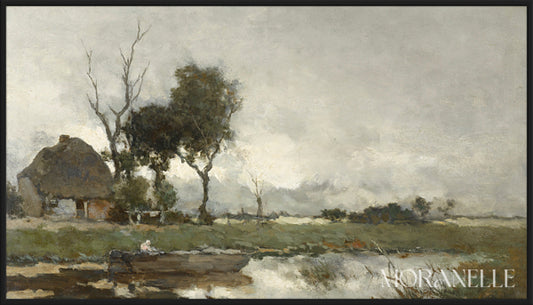 Johan Hendrik Weissenbruch, Herfstlandschap – full painting reproduction, digital download for Samsung Frame TV.