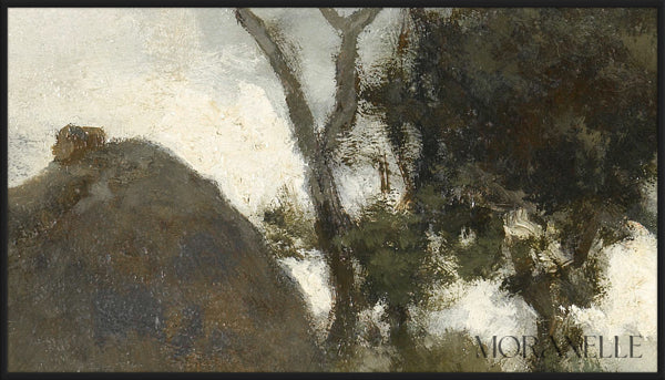 Johan Hendrik Weissenbruch, Herfstlandschap – painting details, digital download for Samsung Frame TV.