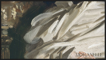 Resting Woman Painting - Close-up detail of the artwork with visible surface texture, small features, and clean contours.