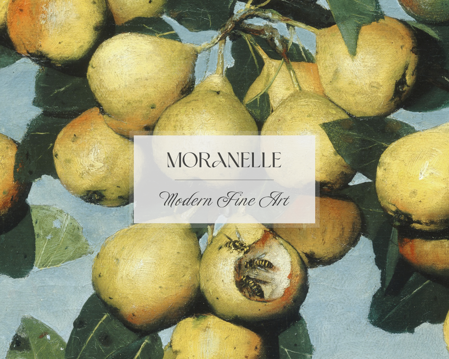 Close-up of pears showing textures and colors, highlighting their ripeness and leaves.