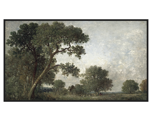 Léon-Victor Dupré, Landscape – full painting reproduction, digital download for Samsung Frame TV.