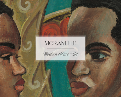 Close-up showing details of the couple's facial expressions and attire.