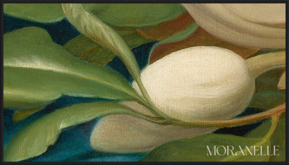 Martin Johnson Heade Magnolias on a Blue Velvet Cloth - painting details, digital download for Samsung Frame TV.
