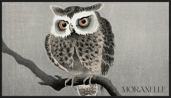 Ohara Koson Long-eared Owl on Bare Tree Branch - full painting reproduction, digital download for Samsung Frame TV.