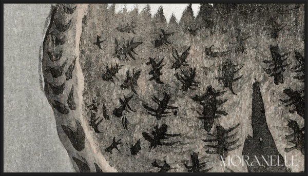 Ohara Koson Long-eared Owl on Bare Tree Branch - painting details, digital download for Samsung Frame TV.